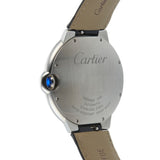 Cartier Ballon Bleu de Cartier Silver Dial Black Leather Strap Watch for Men - WSBB0026 Authentic Buy Shop Now