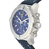 Breitling Avenger Chronograph 45mm Blue Dial Blue Calfskin Strap Watch for Men - A13317101C1X2 Authentic Buy Shop Now