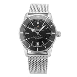 Breitling Superocean Heritage B20 Automatic 42 Black Dial Silver Mesh Bracelet Watch for Men - AB2010121B1A1 Authentic Buy Shop Now