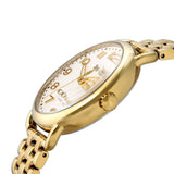 Coach Delancey Classic White Dial Gold Steel Strap Watch for Women - 14502261 Authentic Buy Shop Now