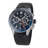 Tag Heuer Carrera Automatic Chronograph Steel & Ceramic Black Dial Black Rubber Strap Watch for Men - CBG2A1Z.FT6157 Authentic Buy Shop Now