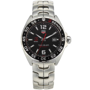 Tag Heuer Formula 1 Senna Limited Edition Black Dial Silver Steel Strap Watch for Men - WAZ1012.BA0883 Authentic Buy Shop Now