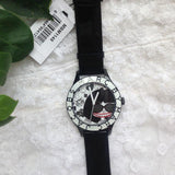 Marc Jacobs White & Black Dial Black Leather Strap Watch for Women - MBM1148 Authentic Buy Shop Now
