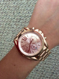 Michael Kors Bradshaw Rose Gold Dial Rose Gold Steel Strap Watch for Women - MK5503 Authentic Buy Shop Now