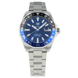 Tag Heuer Aquaracer GMT Calibre 6 Automatic Blue Dial Silver Steel Strap Watch for Men - WAY201T.BA0927 Authentic Buy Shop Now