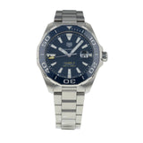 Tag Heuer Aquaracer Calibre 5 Blue Dial Silver Steel Strap Watch for Men - WAY201B.BA0927 Authentic Buy Shop Now