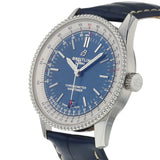 Breitling Navitimer Automatic 38mm Blue Dial Blue Leather Strap Mens Watch - A17325211C1P1 Authentic Buy Shop Now
