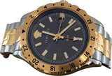 Versace Hellenyium GMT Black Dial Two Tone Steel Strap Watch for Men - V11040015 Authentic Buy Shop Now