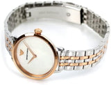 Emporio Armani Modern Slim Analog Mother of Pearl Dial Two Tone Steel Strap Watch For Women - AR11157 Authentic Buy Shop Now