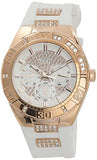 Guess Luna Diamonds White Dial White Rubber Strap Watch for Women - W0653L4 Authentic Buy Shop Now