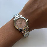 Burberry The City Diamonds Pink Dial Silver Steel Strap Watch for Women - BU9223 Authentic Buy Shop Now