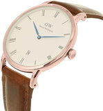 Daniel Wellington Dapper St Mawes White Dial Brown Leather Strap Watch For Men - DW00100083 Authentic Buy Shop Now