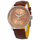 Breitling Navitimer Automatic 35 Brown Dial Brown Leather Strap Watch for Men - A17395201K1P1 Authentic Buy Shop Now