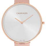 Calvin Klein Full Moon Silver Dial Pink Leather Stap Watch for Women - K8Y236Z6 Authentic Buy Shop Now