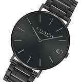Coach Charles Black Dial Black Steel Strap Watch for Men - 14602431 Authentic Buy Shop Now