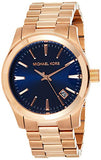 Michael Kors Runway Blue Dial Rose Gold Stainless Steel Strap Watch for Women - MK7065 Authentic Buy Shop Now