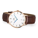 Daniel Wellington Dapper St Mawes White Dial Brown Leather Strap Watch For Men - DW00100083 Authentic Buy Shop Now