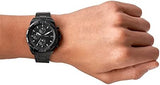 Fossil Bronson Chronograph Black Dial Black Steel Strap Watch for Men - FS5853 Authentic Buy Shop Now