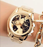 Michael Kors Bradshaw Stop Hunger Black Gold Dial Gold Steel Strap Watch for Women - MK6272 Authentic Buy Shop Now