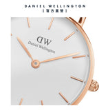 Daniel Wellington Classic Petite Sheffield White Dial Black Leather Strap Watch For Women - DW00100230 Authentic Buy Shop Now