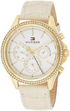Tommy Hilfiger Ari Diamonds White Dial Cream Leather Strap Watch for Women - 1781982 Authentic Buy Shop Now
