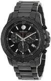Movado Series 800 Chronograph Black Dial Black Steel Strap Watch For Men - 2600119 Authentic Buy Shop Now
