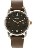 Fossil Commuter Grey Dial Brown Leather Strap Watch for Men - FS5417 Authentic Buy Shop Now