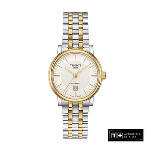 Tissot T Classic Carson Premium White Dial Two Tone Steel Strap Watch for Women - T122.207.22.031.00 Authentic Buy Shop Now
