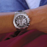 Guess Trophy Chronograph Diamonds Black Dial Silver Steel Strap Watch for Men - GW0390G1 Authentic Buy Shop Now