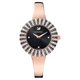 Swarovski Crystal Rose Black Dial Rose Gold Steel Strap Watch for Women - 5484050 Authentic Buy Shop Now