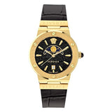Versace Greca Moonphase Analog Black Dial Black Leather Strap Watch For Men - VE7G00123 Authentic Buy Shop Now