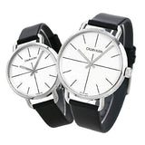 Calvin Klein Even Silver Dial Black Leather Strap Watch for Men - K7B211CY Authentic Buy Shop Now