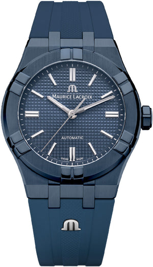 Maurice Lacroix Automatic PVD Limited Edition Blue Dial Blue Silicon Strap Watch For Men - AI6007-PVC00-430-4 Authentic Buy Shop Now