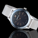 Swarovski Octea Nova Black Dial Silver Mesh Bracelet Watch for Women - 5430420 Authentic Buy Shop Now
