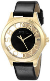 Marc Jacobs Henry Skeleton Black Dial Black Leather Strap Watch for Women - MBM1340 Authentic Buy Shop Now