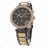 Michael Kors Parker Chronograph Grey Dial Two Tone Steel Strap Watch For Women - MK6440 Authentic Buy Shop Now