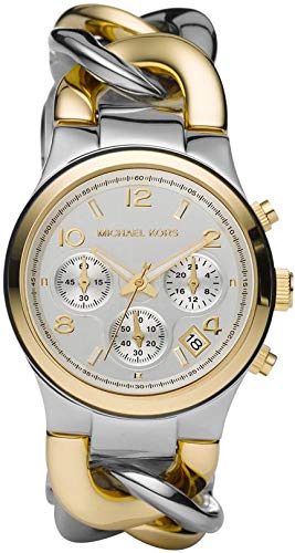 Michael Kors Runway White Dial Two Tone Steel Strap Watch for Women - MK3199 Authentic Buy Shop Now