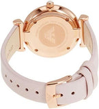 Emporio Armani Gianni T Bar Mother Of Pearl Pink Dial Pink Leather Strap Watch For Women - AR1958 Authentic Buy Shop Now