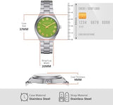 Michael Kors Lennox Three-Hand Green Dial Silver Steel Strap Watch for Women - MK7463 Authentic Buy Shop Now