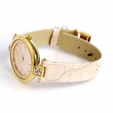 Versace Olympo Quartz White Dial Beige Leather Strap Watch for Women - VAN050016 Authentic Buy Shop Now