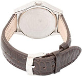 Emporio Armani Classic Quartz Beige Dial Brown Leather Strap Watch For Men - AR0646 Authentic Buy Shop Now