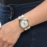 Guess Luna Diamonds White Dial White Rubber Strap Watch for Women - W0653L3 Authentic Buy Shop Now
