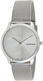 Calvin Klein Minimal Silver Dial Silver Mesh Bracelet Watch for Men - K3M2112Z Authentic Buy Shop Now