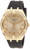 Guess Cosmo Diamonds Gold Dial Black Rubber Strap Watch for Women - GW0034L1 Authentic Buy Shop Now