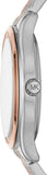 Michael Kors Mindy Three Hand White Dial Two Tone Steel Strap Watch For Women - MK7077 Authentic Buy Shop Now