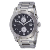 Marc Jacobs Larry Chronograph Black Dial Silver Steel Strap Watch for Men - MBM5050 Authentic Buy Shop Now