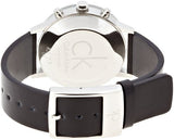 Calvin Klein Post Minimal Chronograph Black Dial Black Leather Strap Watch for Men - K7627107 Authentic Buy Shop Now
