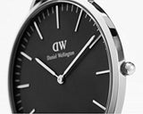Daniel Wellington Classic Sheffield Black Dial Black Leather Strap Watch For Women - DW00100145 Authentic Buy Shop Now