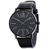 Calvin Klein Post Minimal Black Dial Black Leather Strap Watch for Men - K7621401 Authentic Buy Shop Now