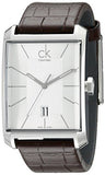 Calvin Klein Window Silver Dial Brown Leather Strap Watch for Men - K2M21126 Authentic Buy Shop Now